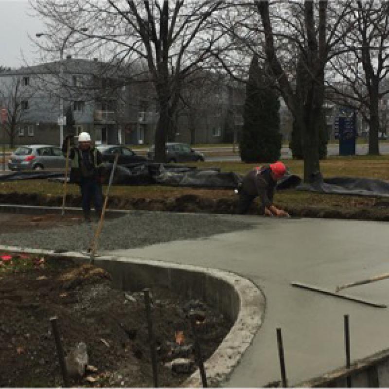 trottoir beton