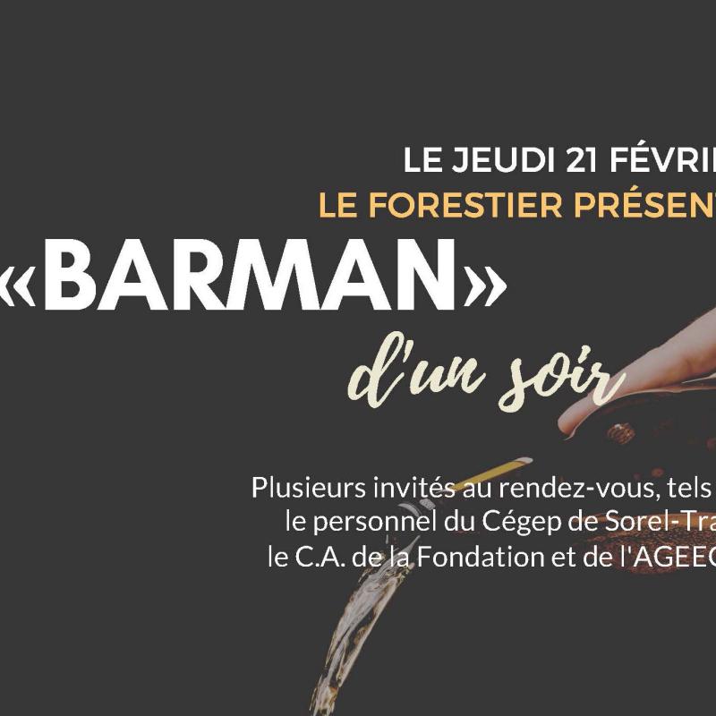 Barman dun soir Sorel tracy et cie