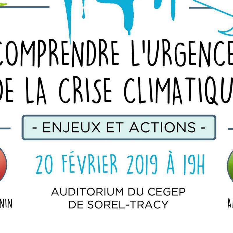 Conference CriseClimatique Sorel tracy et cie