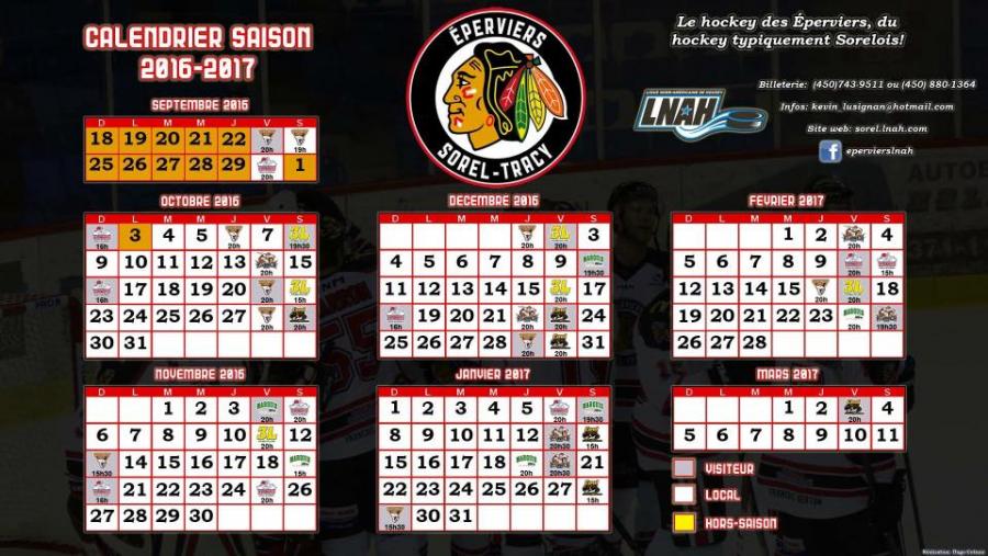 Calendrier Éperviers