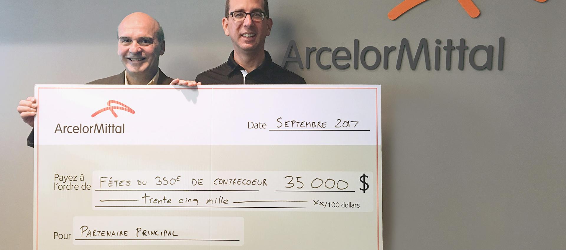 Partenaire principal ArcelorMittal 350e Contrecoeur sept2017