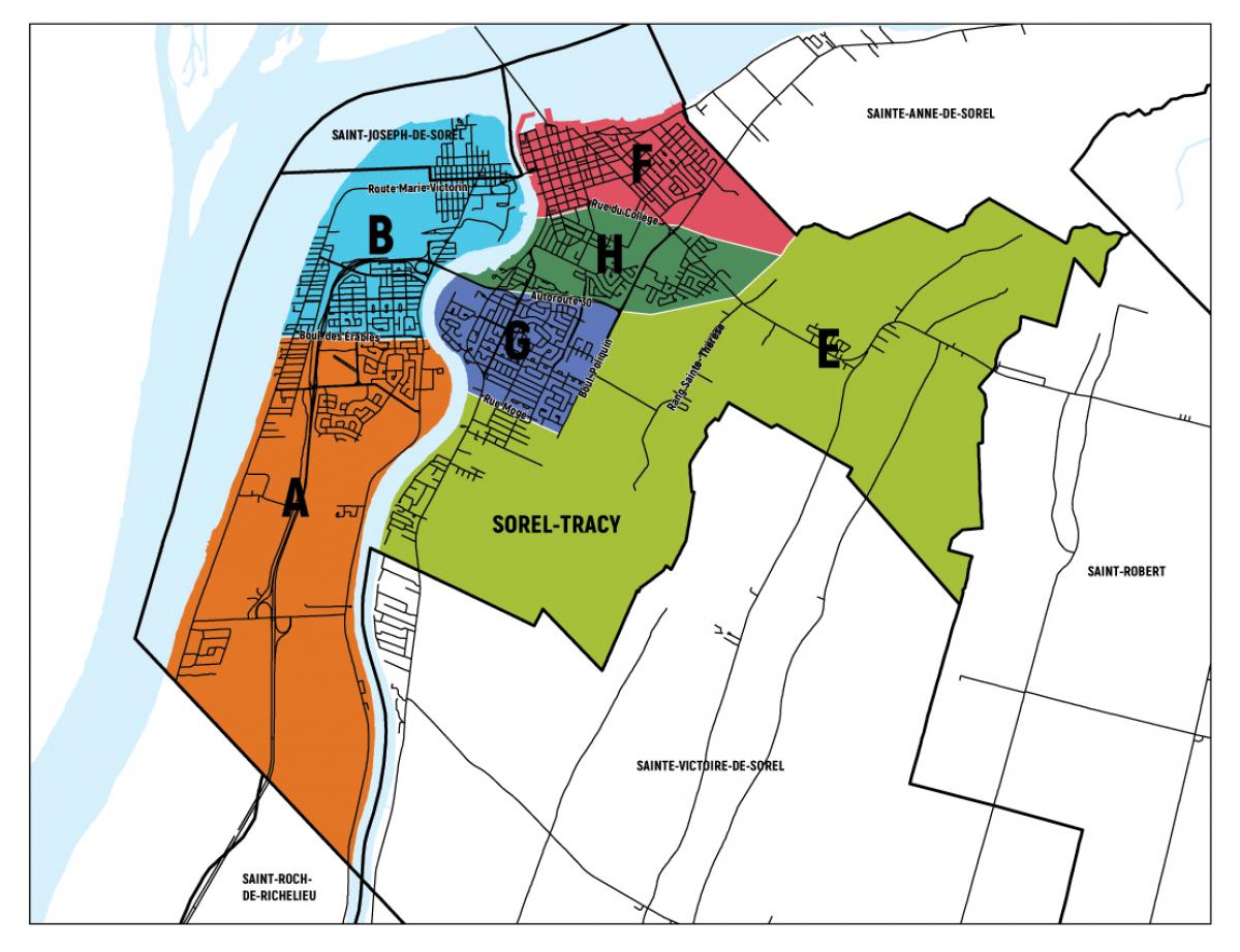 carte MRC Pierre-De Saurel recyclage