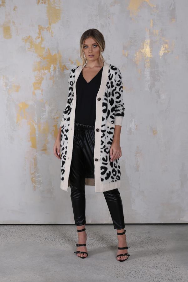 Cardigan Leopard Madison the Label sorel tracy et cie