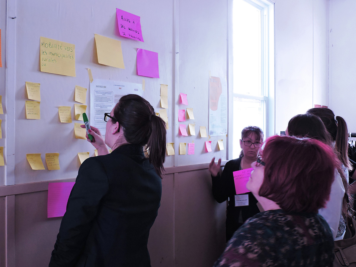 developpement social de Pierre De Saurel post it